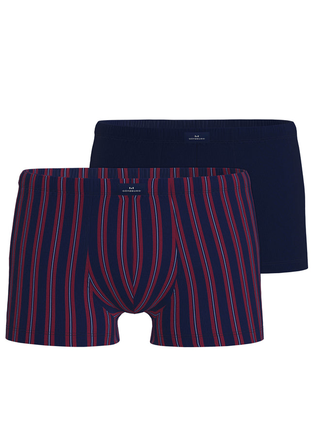 GÖTZBURG Herren Pants rot längsgestreift 2er Pack