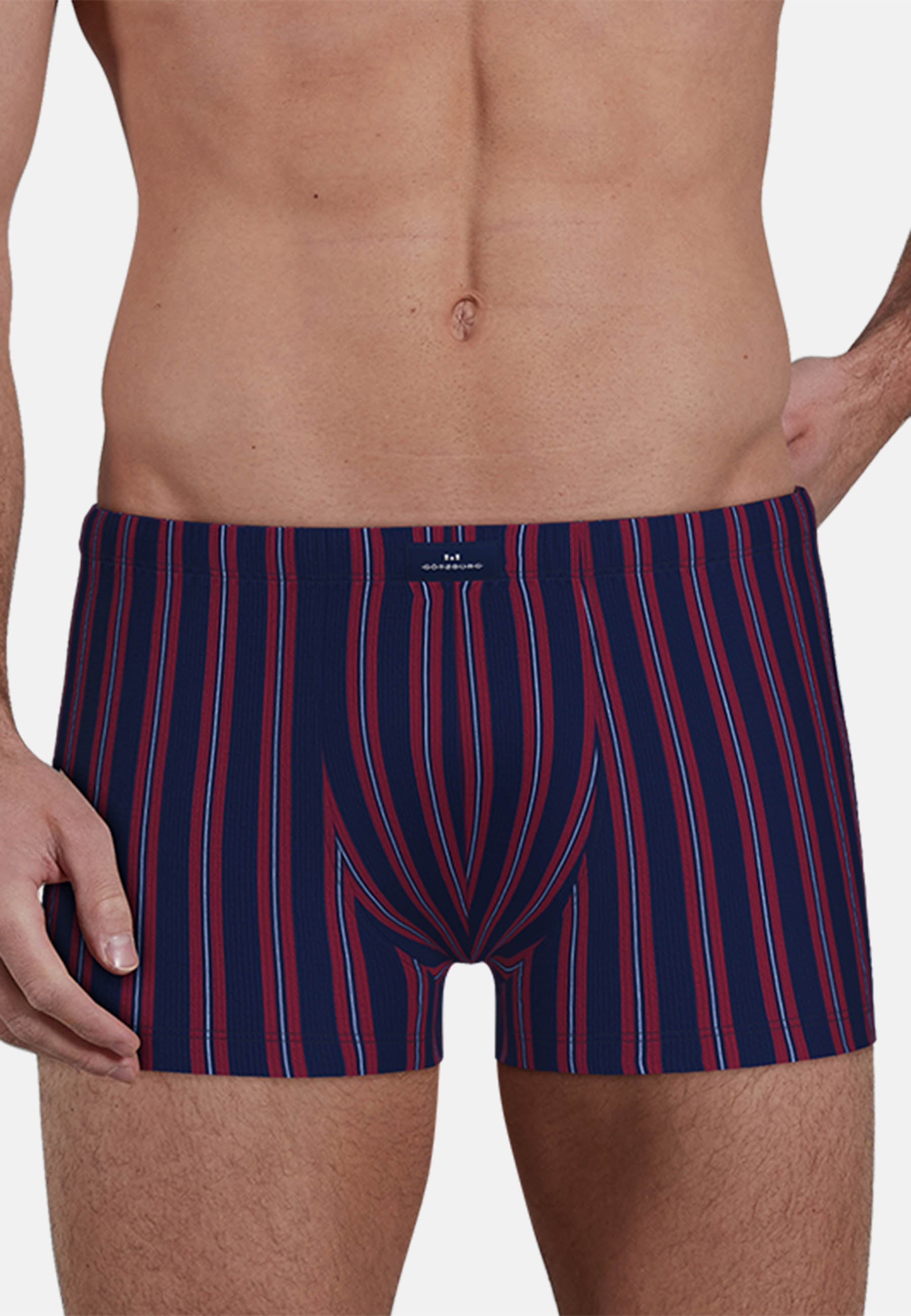 GÖTZBURG Herren Pants rot längsgestreift 2er Pack