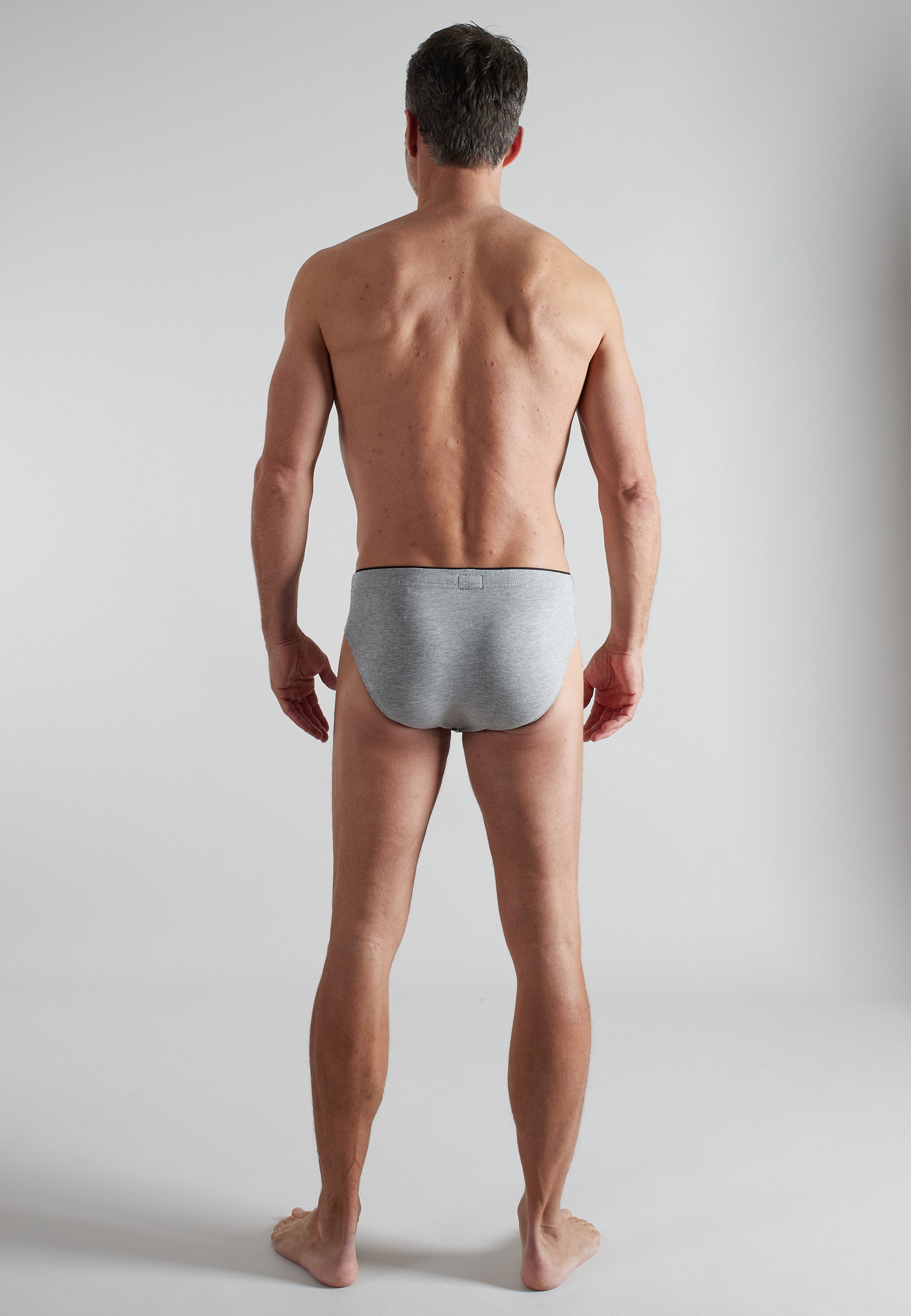 GÖTZBURG Herren Slip grau uni 2er Pack