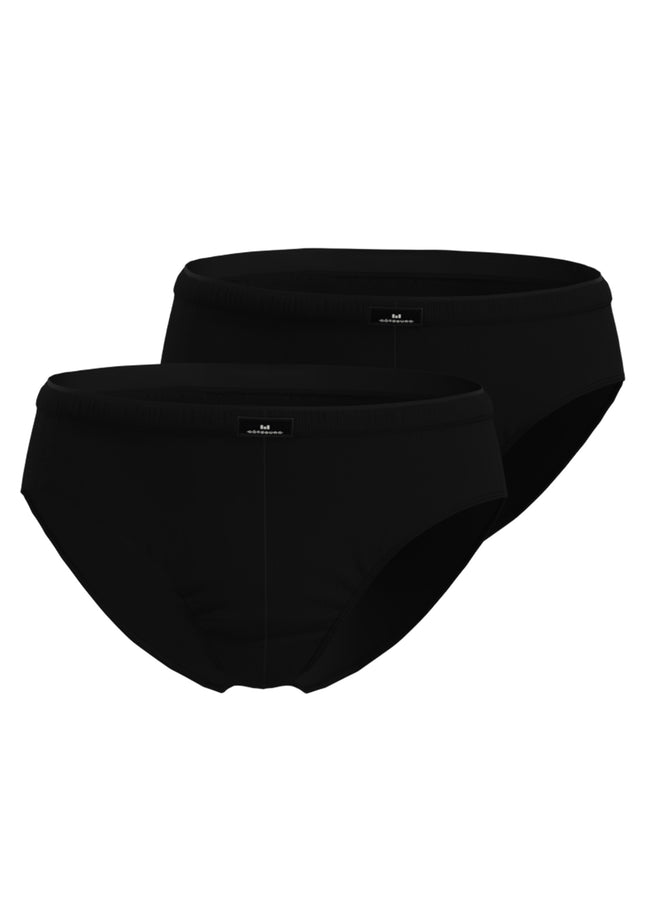 GÖTZBURG Herren Slip schwarz uni 2er Pack