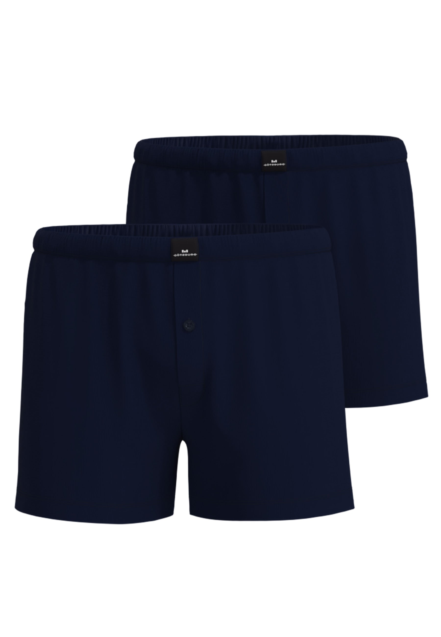 GÖTZBURG Herren Boxershort blau uni 2er Pack