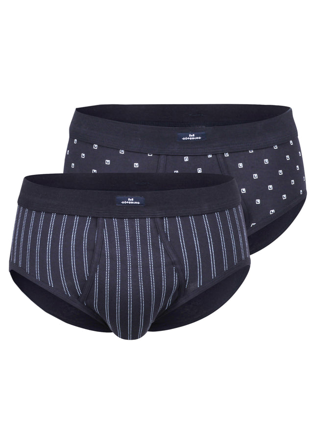 GÖTZBURG Herren Slip blau bedruckt 2er Pack