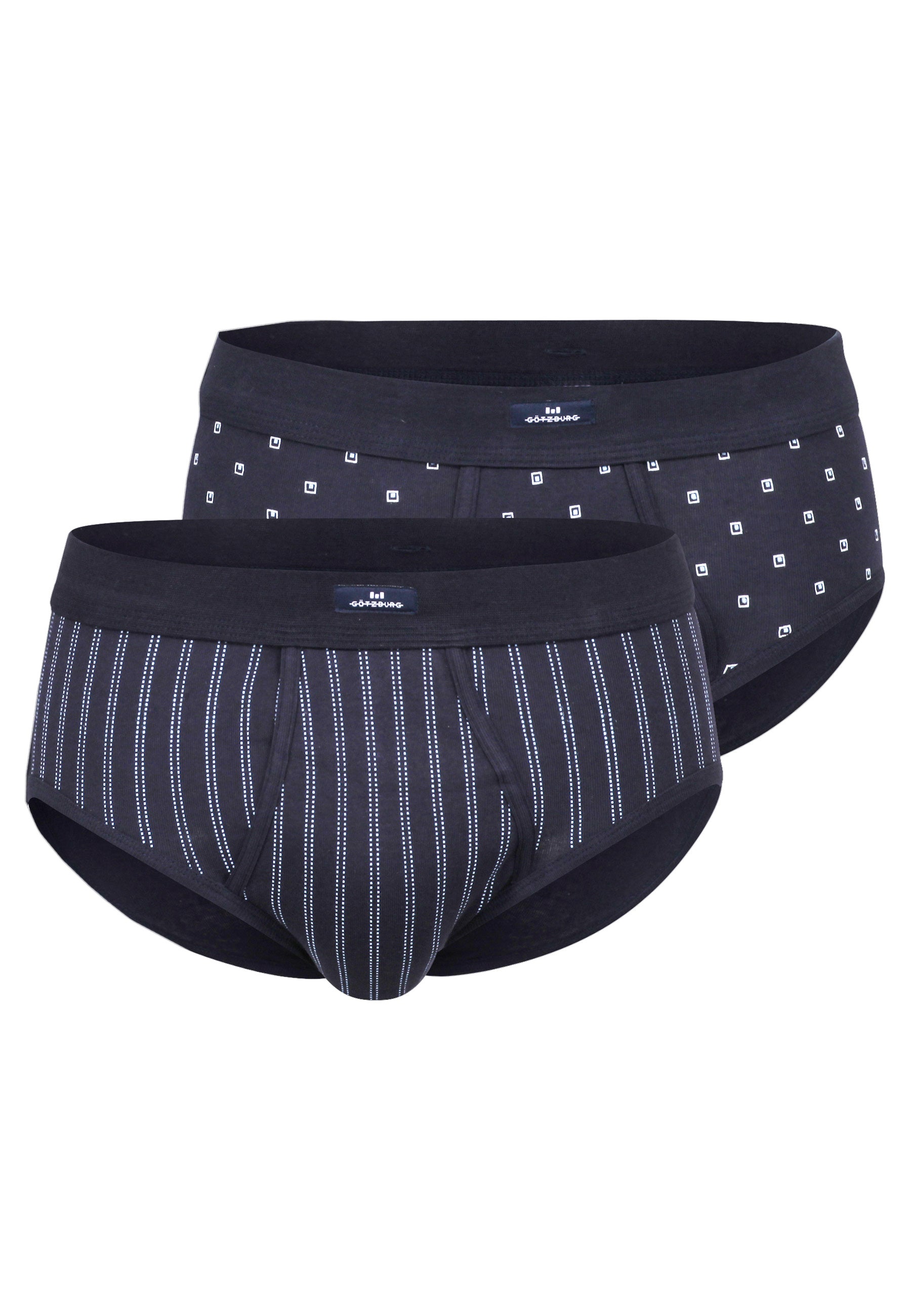 GÖTZBURG Herren Slip blau bedruckt 2er Pack
