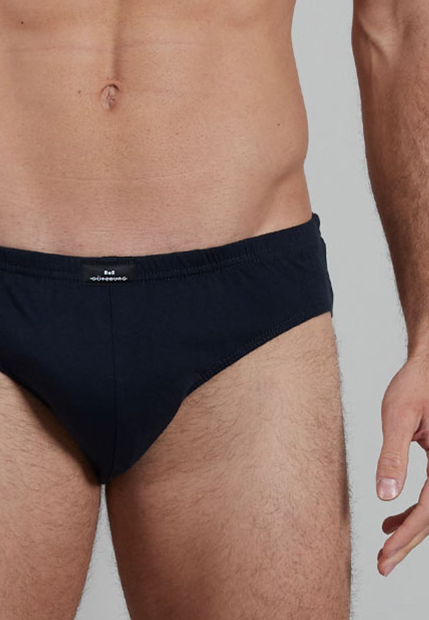 GÖTZBURG Herren Sport-Slip blau uni 3er Pack
