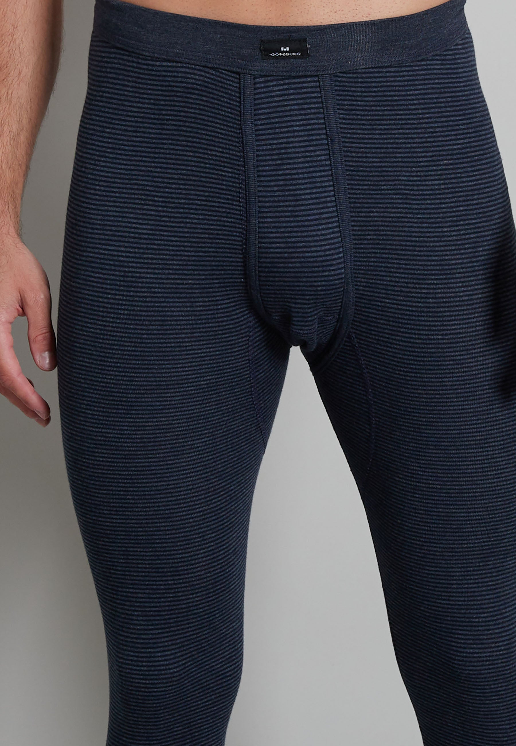 GÖTZBURG Herren lange Unterhose - quergestreift